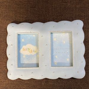 Baby Blue with Pearl Accents Photo Frame